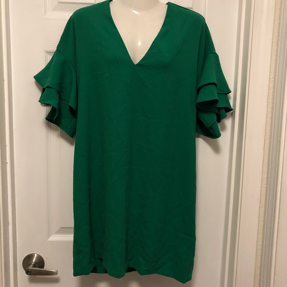Green Zara dress